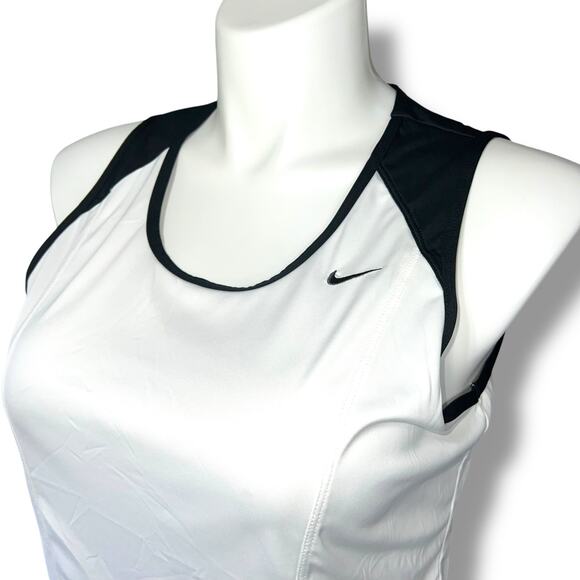 Nike Performance Womens Athletic Tank Top Pullover Sleeveless White Black XL - Picture 2 of 9